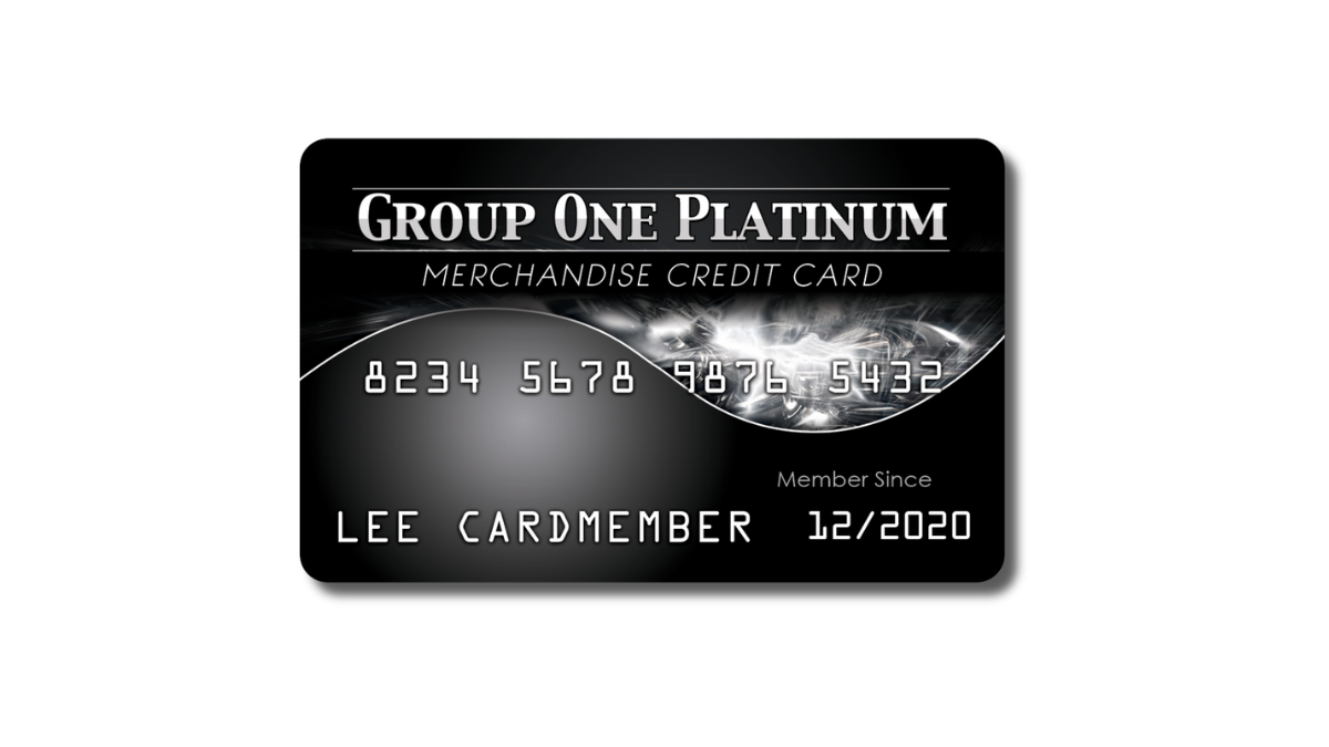 Group One Platinum Card on a white background