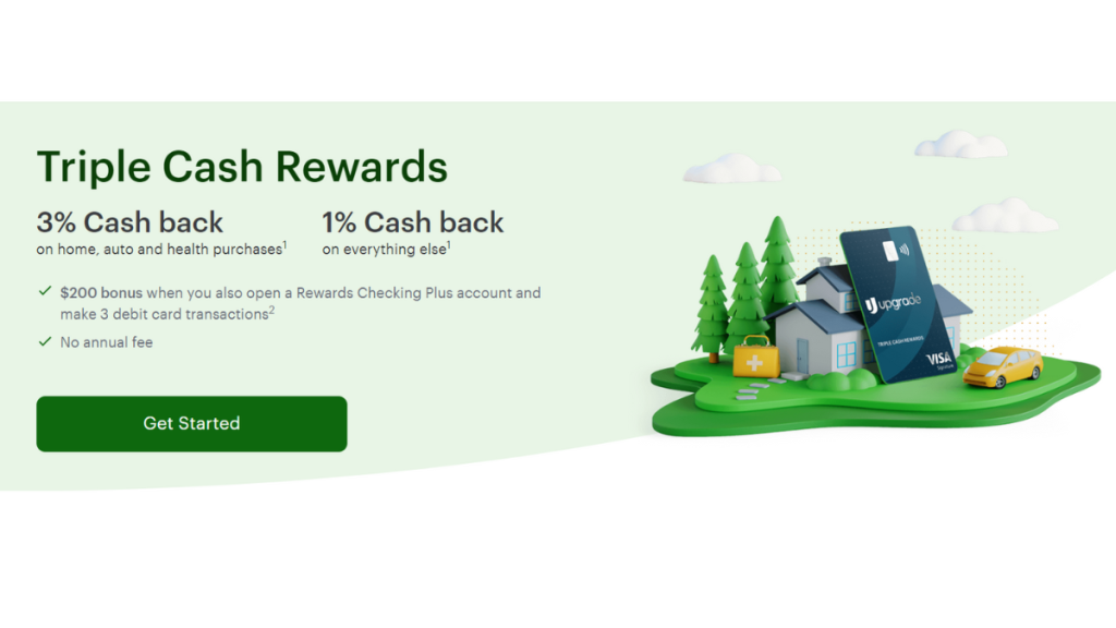 Upgrade Triple Cash Rewards Visa® benefits page