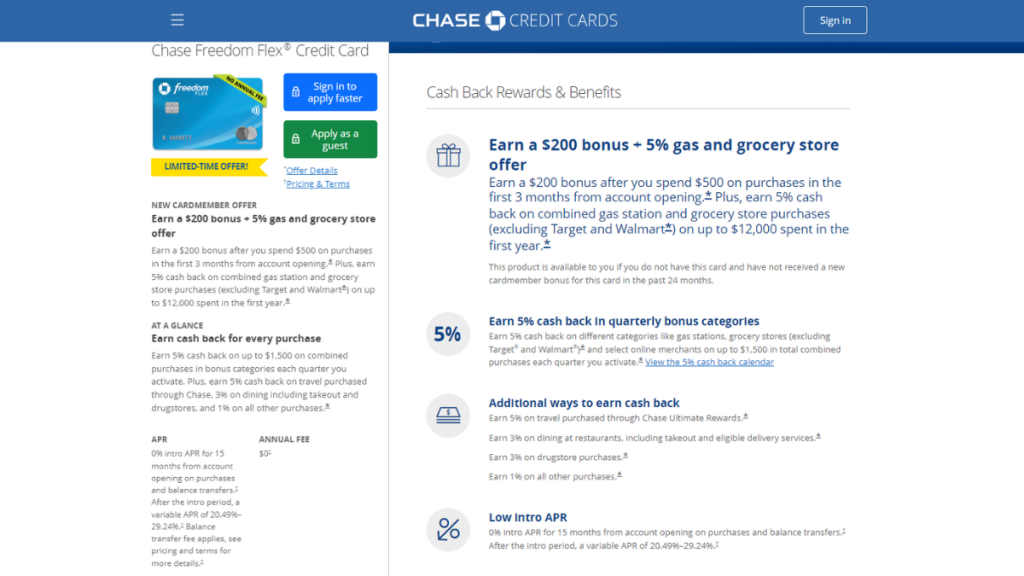 Chase Freedom Flex® Credit Card