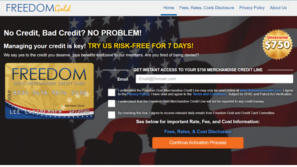 Freedom Gold Card